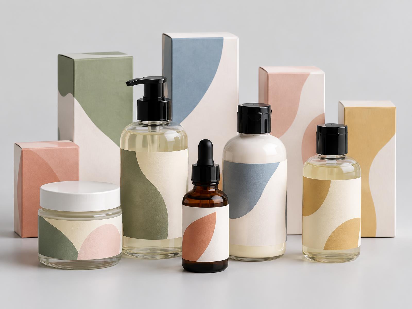 Finished labelled bottles, jars and printed cartons ready to ship